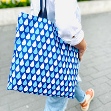 Tote Bag (Drops-blue)