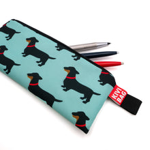 Zipper Bag Small (Dachshund Blue)