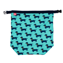 Lunch Bag Large (Dachshund Turqoise)