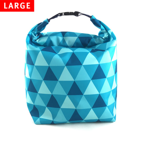 Lunch Bag Large (Triangle Blue) - KIVIBAG
